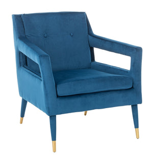 Safavieh Mara Tufted Accent Chair Navy/Gold ACH4505C