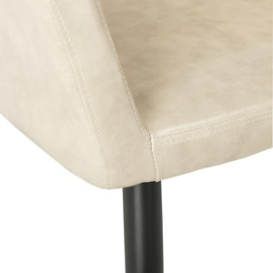 Safavieh Adalena Accent Chair Beige Pu/Black Legs ACH7500B