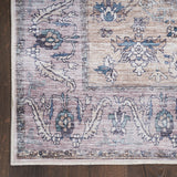 Nourison Brilliance Machine Washable WSB03 Machine Made Power-loomed Ornamental Border Indoor Only Vintage Bohemian Rug Blush, Blush 100% Polyester 99446914132