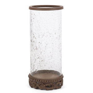 Acanthus Glass Hurricane, 15.5" EAB40608 Park Hill