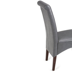 English Elm Avalon - Elegant Set Of 2 Stone Grey Parson Dining Chairs For Modern Homes & Comfort Spaces B136P159803