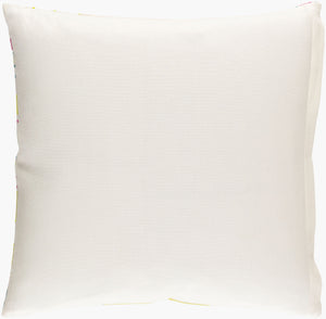 Surya Macro 18"L X 18"W Accent Pillow – Durable Cotton Design For Modern Decor, Made In India, Spot Clean Magenta Cotton Acr001-2020d