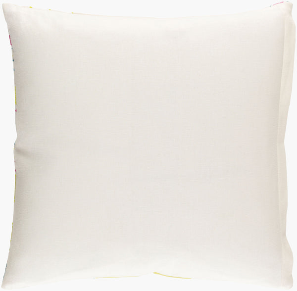 Surya Macro 18"L X 18"W Accent Pillow – Durable Cotton Design For Modern Decor, Made In India, Spot Clean Magenta Cotton Acr001-2020d