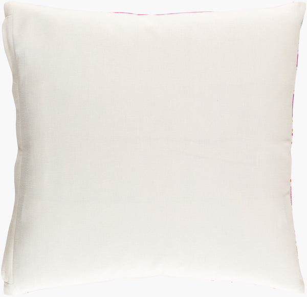 Surya Macro 18"L X 18"W Accent Pillow – Durable Cotton Design For Modern Decor, Made In India, Spot Clean Magenta Cotton Acr002-2222p