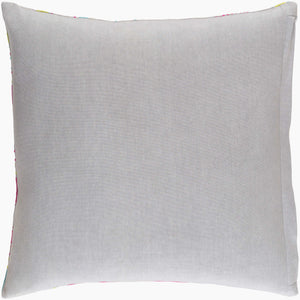 Surya Macro 18"L X 18"W Accent Pillow – Durable Cotton Design For Modern Decor, Made In India, Spot Clean Gray Cotton Acr003-2222