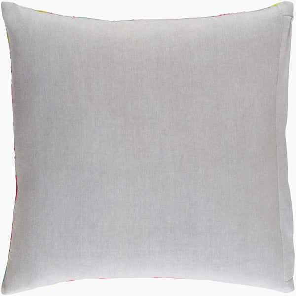 Surya Macro 18"L X 18"W Accent Pillow – Durable Cotton Design For Modern Decor, Made In India, Spot Clean Gray Cotton Acr003-2222