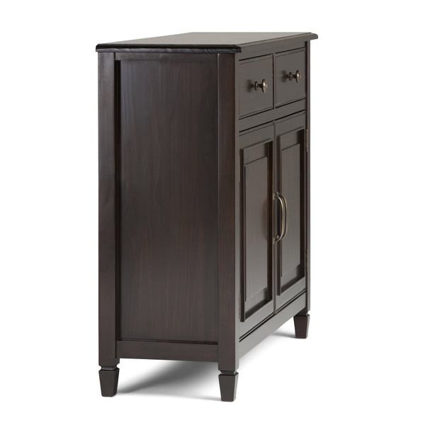 English Elm Connaught Handcrafted Solid Wood Storage Cabinet In Dark Chestnut Brown - Timeless Colonial Design B136P158125