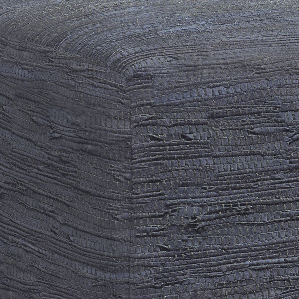 English Elm Fredrik Dark Blue Square Pouf – Handcrafted Leather Accent Piece For Versatile Seating & Style B136P159287