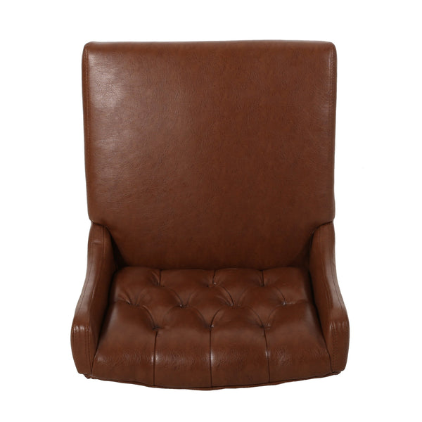 English Elm Christopher Knight Home® - BARSTOOL sleek PU upholstered counter stool with sturdy frame, ergonomic seat and modern minimalist design Light Brown 70678.00PUCOGN