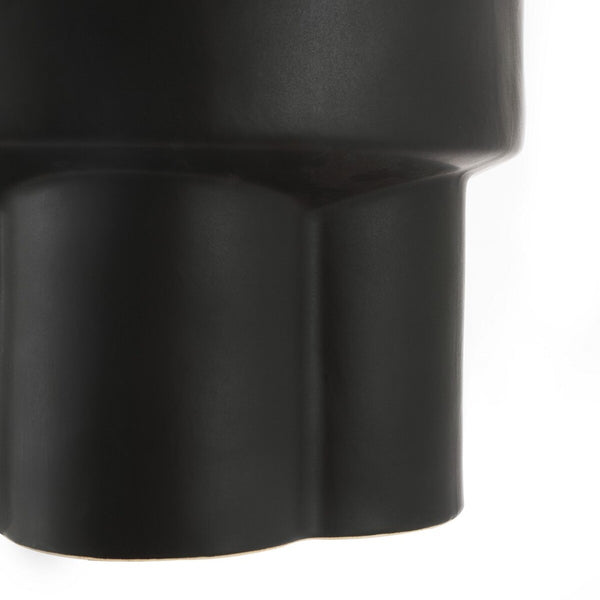 Safavieh Cordiz, 14.25 Inch, Matte Black, Ceramic Garden Stool Matte Black 12.75 x 12.75 x 14.25