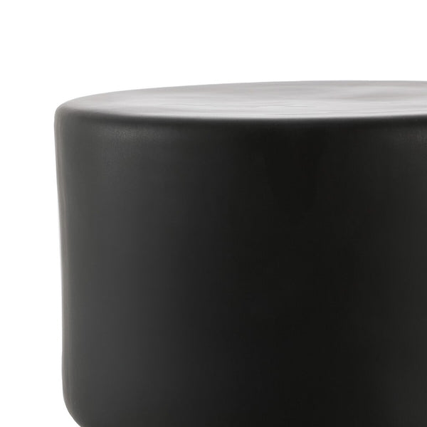 Safavieh Cordiz, 14.25 Inch, Matte Black, Ceramic Garden Stool Matte Black 12.75 x 12.75 x 14.25