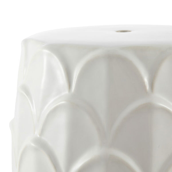Safavieh Seina, 17 Inch, Cream, Ceramic Garden Stool Cream 12 x 12 x 17