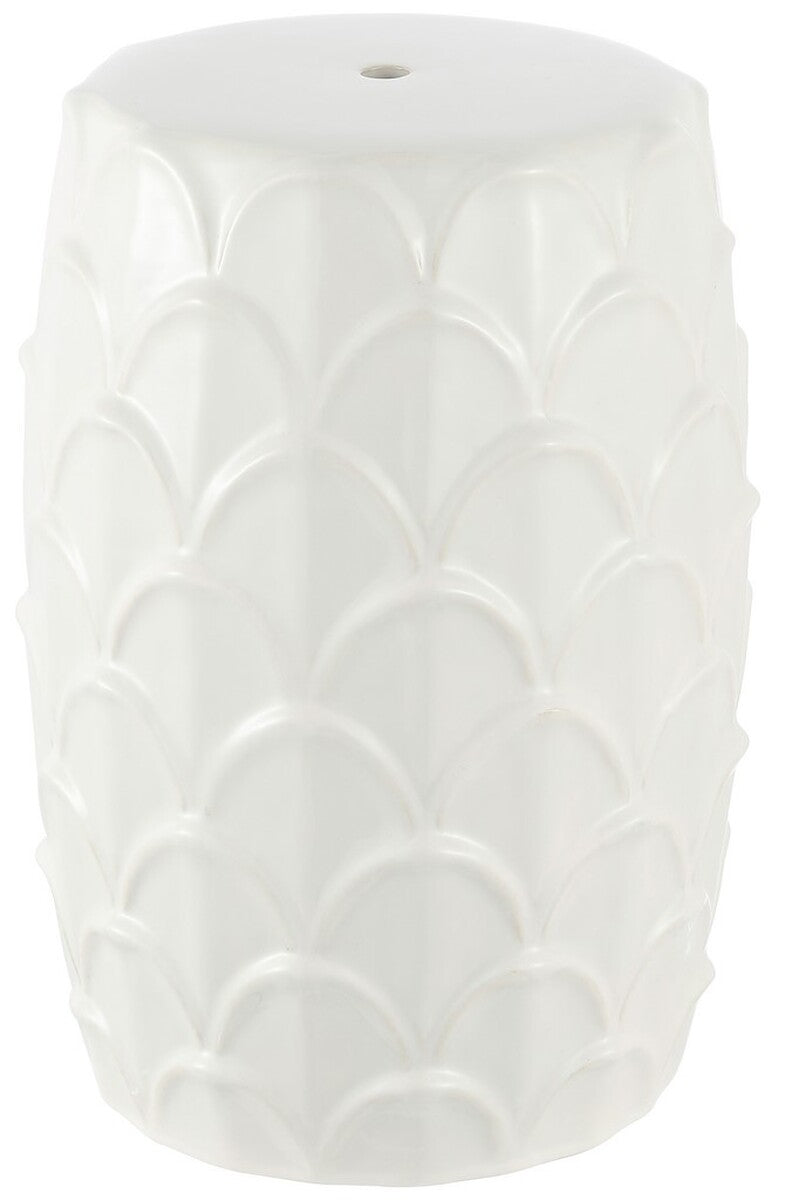 Safavieh Seina, 17 Inch, Cream, Ceramic Garden Stool Cream 12 x 12 x 17