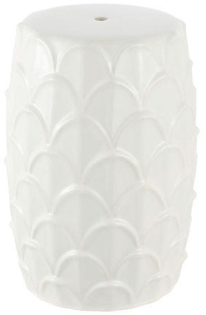 Safavieh Seina, 17 Inch, Cream, Ceramic Garden Stool Cream 12 x 12 x 17