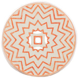 Safavieh Salana, 18 Inch, Orange/White, Ceramic Garden Stool​ Orange / White Ceramic ACS4604A