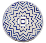 Safavieh Salana, 18 Inch, Navy/White, Ceramic Garden Stool​ White / Navy Ceramic ACS4604B