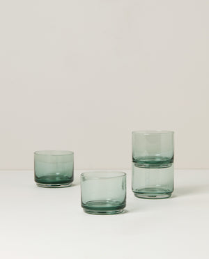 Lenox Tuscany Classics Stackable 4-Piece Short Glasses Green, NO COLOR GLASS,CRYSTAL 894304