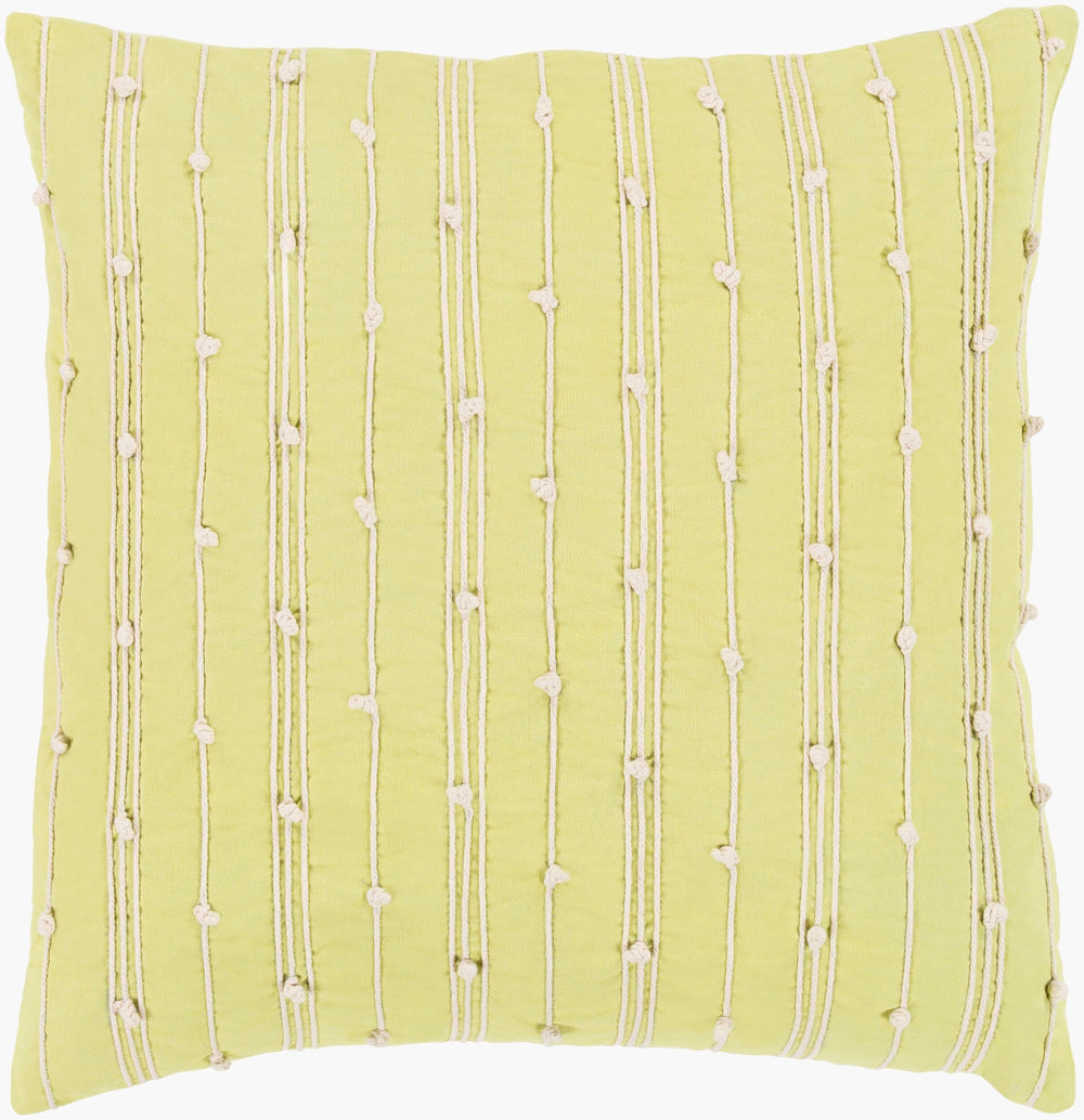 Surya Accretion 18"L X 18"W Cotton Accent Pillow - Cozy Traditional Charm For Elegant Home Decor Light Green Cotton,Cotton Act002-1818p