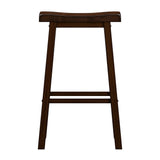 Homelegance By Top-Line Jarvis Saddle Seat 29-inch Bar Height Backless Stools (Set of 2) Warm Cherry Rubberwood