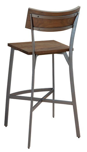 Hekman Furniture 697045 Rustic Acacia Bar Stool With Graphite Metal Legs – Stylish, Durable, And Unique Design!  Cosmopolitan Bar Stool 697045
