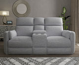 Parker House Radius - Mineral Power Reclining Sofa And Loveseat Light Grey 100% Polyester (W) Mrad-32p-min