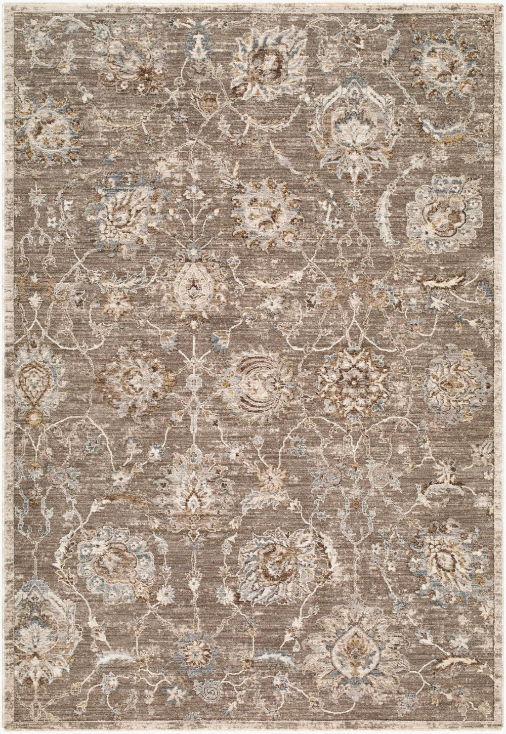 Livabliss Arda Persian Medallion Area Rug Machine Woven Polyester with Fringe for Living Room Medium Gray, Ta 12' x 15' ACZ2300-1215