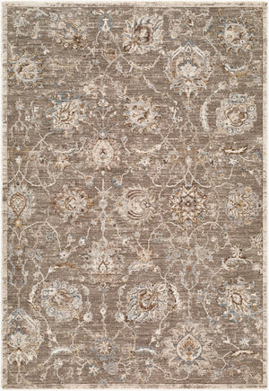 Livabliss Arda Persian Medallion Area Rug Machine Woven Polyester with Fringe for Living Room Medium Gray, Ta 12' x 15' ACZ2300-1215