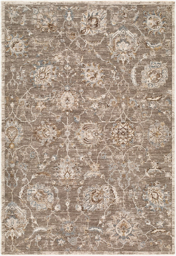 Livabliss Arda Persian Medallion Area Rug Machine Woven Polyester with Fringe for Living Room Medium Gray, Ta 12' x 15' ACZ2300-1215