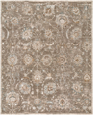 Livabliss Arda Persian Medallion Area Rug Machine Woven Polyester with Fringe for Living Room Medium Gray, Ta 7'10" x 10'2" ACZ2300-710102
