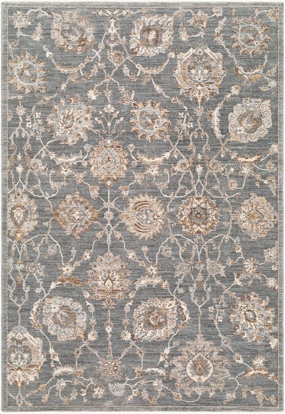 Livabliss Arda Traditional Medallion Polyester Area Rug with Fringe for Living or Dining Rooms Deep Teal, Dark 9' x 12'2" ACZ2305-9122