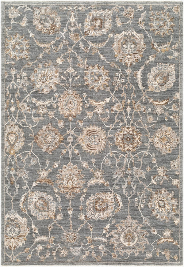Livabliss Arda Traditional Medallion Polyester Area Rug with Fringe for Living or Dining Rooms Deep Teal, Dark 9' x 12'2" ACZ2305-9122