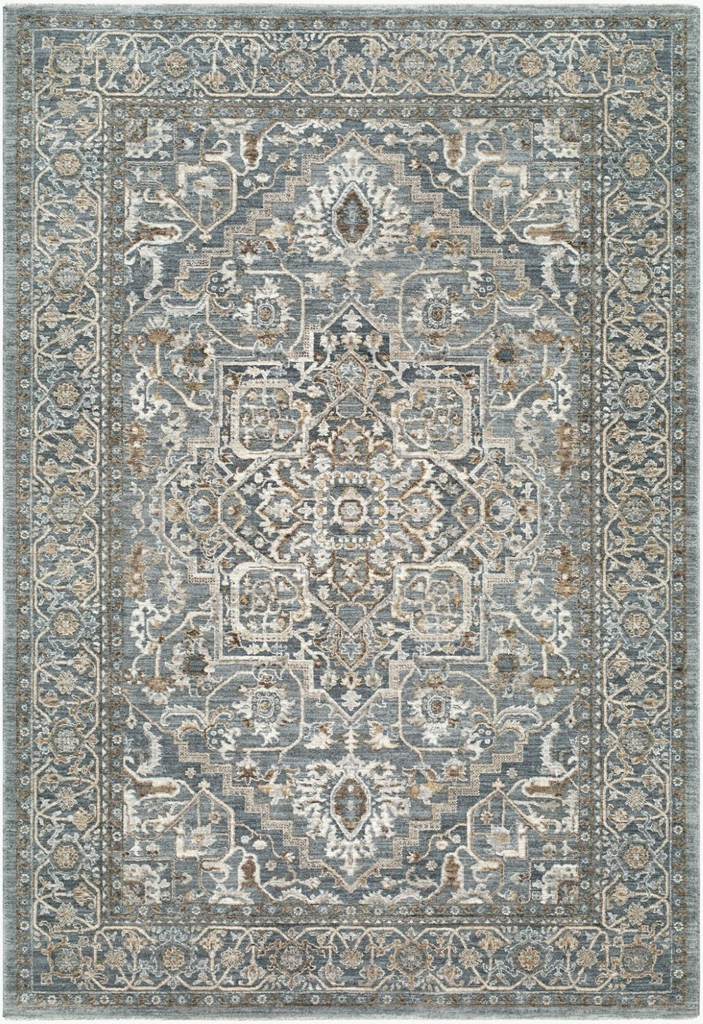 Livabliss Arda Traditional Fringe Area Rug Turkish Woven Polyester for Living and Dining Rooms Deep Teal, Dark 2'7" x 10' ACZ2306-2710