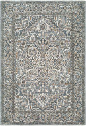 Livabliss Arda Traditional Fringe Area Rug Turkish Woven Polyester for Living and Dining Rooms Deep Teal, Dark 2'7" x 10' ACZ2306-2710