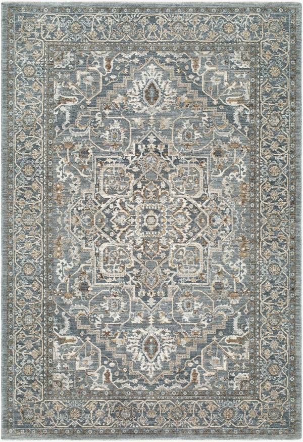 Livabliss Arda Traditional Fringe Area Rug Turkish Woven Polyester for Living and Dining Rooms Deep Teal, Dark 2'7" x 10' ACZ2306-2710