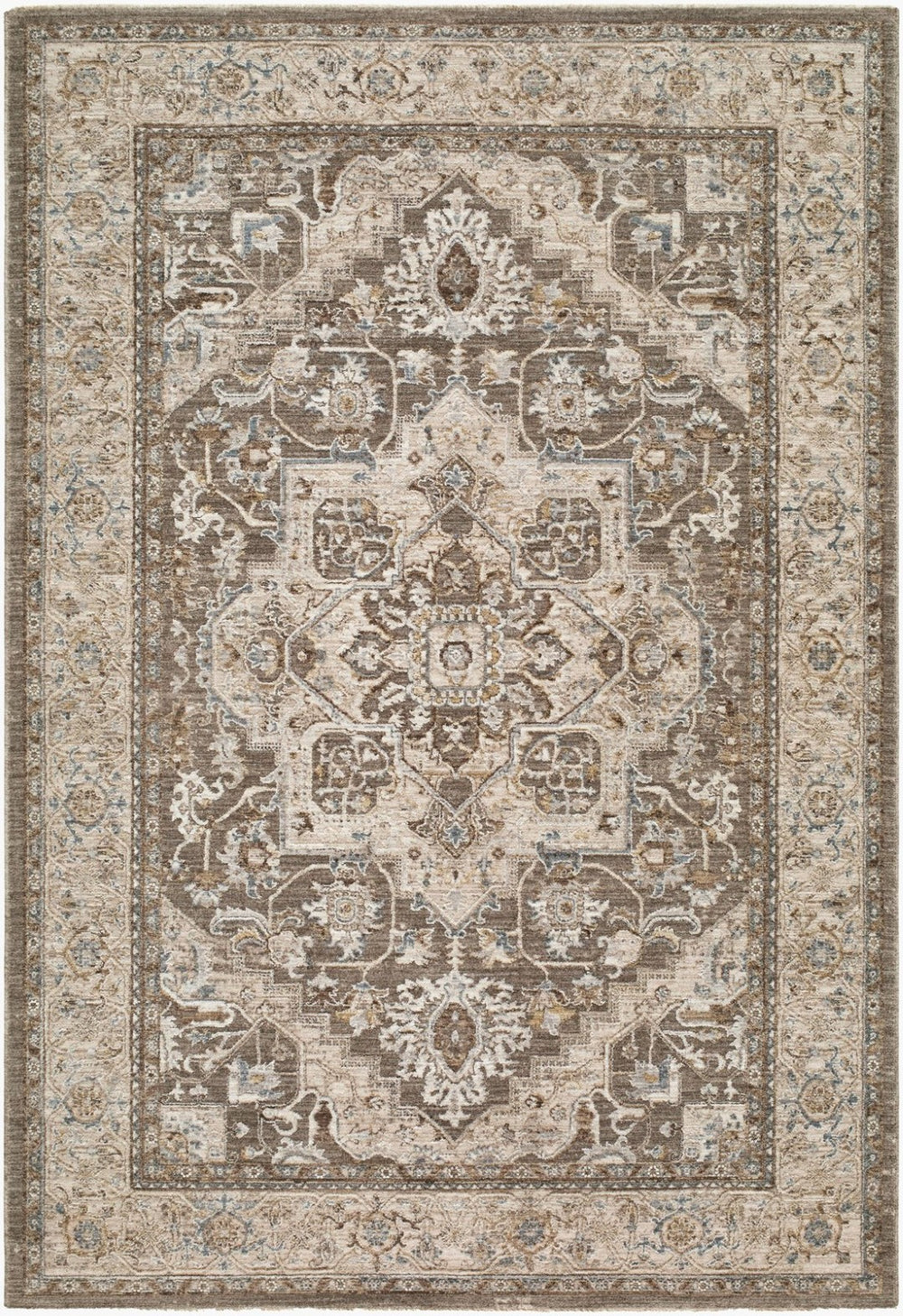 Livabliss Arda Traditional Fringe Area Rug Turkish Woven Polyester for Living or Dining Rooms Taupe, Medium G 10' x 13'11" ACZ2308-101311