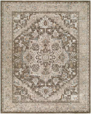 Livabliss Arda Traditional Fringe Area Rug Turkish Woven Polyester for Living or Dining Rooms Taupe, Medium G 7'10" x 10'2" ACZ2308-710102