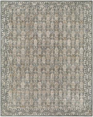 Livabliss Arda Traditional Medallion Polyester Area Rug with Fringe for Large Living Rooms Dark Green, Med 7'10" x 10'2" ACZ2309-710102