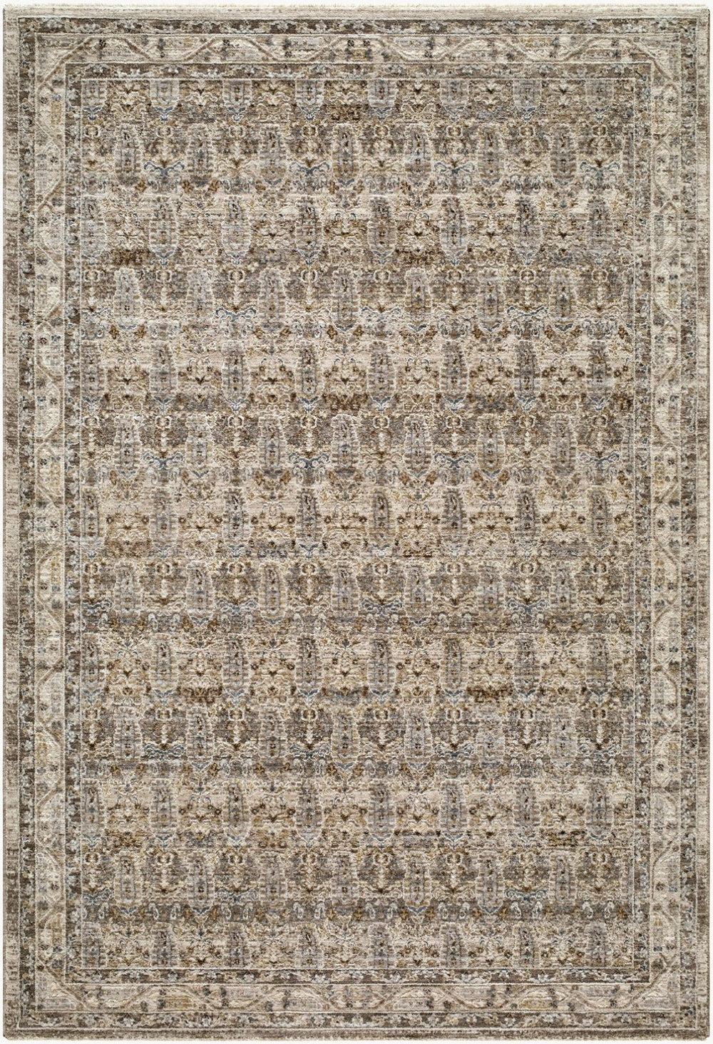 Livabliss Arda Traditional Fringe Area Rug Turkey Woven Polyester Living Room Dining Accent Medium Gray, Ta 7'10" x 10'2" ACZ2312-710102