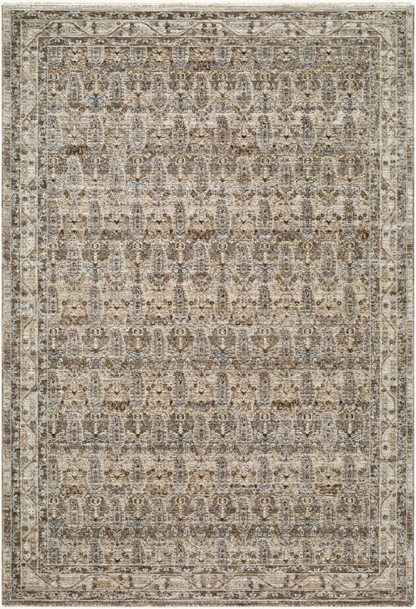 Livabliss Arda Traditional Fringe Area Rug Turkey Woven Polyester Living Room Dining Accent Medium Gray, Ta 2' x 2'11" ACZ2312-2211