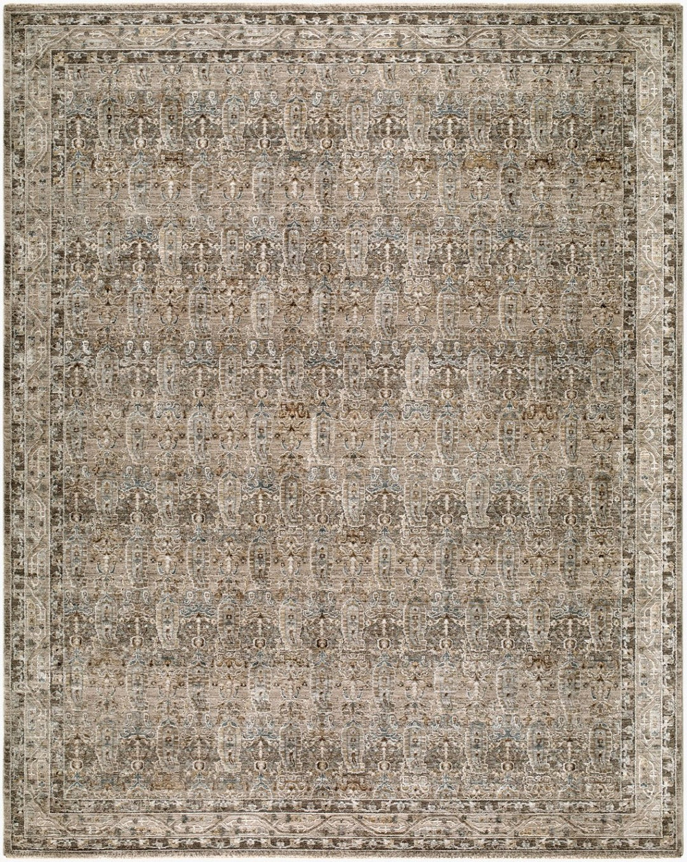Livabliss Arda Traditional Fringe Area Rug Turkey Woven Polyester Living Room Dining Accent Medium Gray, Ta 7'10" x 10'2" ACZ2312-710102