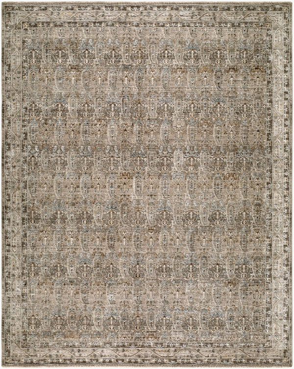 Livabliss Arda Traditional Fringe Area Rug Turkey Woven Polyester Living Room Dining Accent Medium Gray, Ta 7'10" x 10'2" ACZ2312-710102