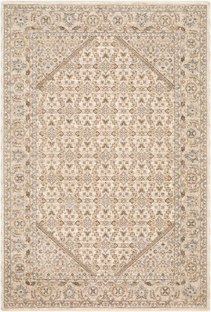Livabliss Arda Turkish Machine Woven Medallion Area Rug with Fringe for Living and Dining Rooms Light Gray, Tau 6'7" x 9'6" ACZ2315-6796