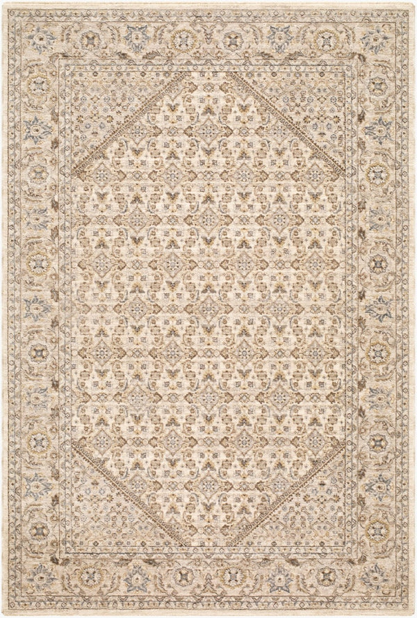 Livabliss Arda Turkish Machine Woven Medallion Area Rug with Fringe for Living and Dining Rooms Light Gray, Tau 6'7" x 9'6" ACZ2315-6796
