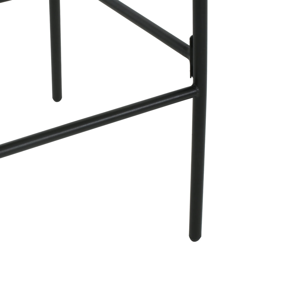 English Elm Christopher Knight Home® - La La Push outdoor rope bar stool set of 2 — brown woven polyester seat with rust‑resistant black iron frame Black+Brown N775P176900L