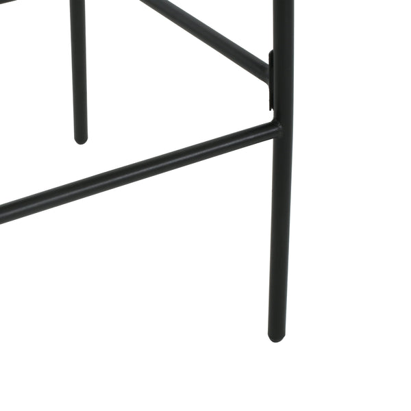 English Elm Christopher Knight Home® - La La Push outdoor rope bar stool set of 2 — brown woven polyester seat with rust‑resistant black iron frame Black+Brown N775P176900L