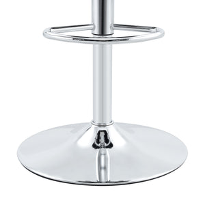 English Elm Set of 2 Adjustable Pu Leather Barstools with Chrome Base for Kitchen or Home Bar Black,Silver W3875P378576