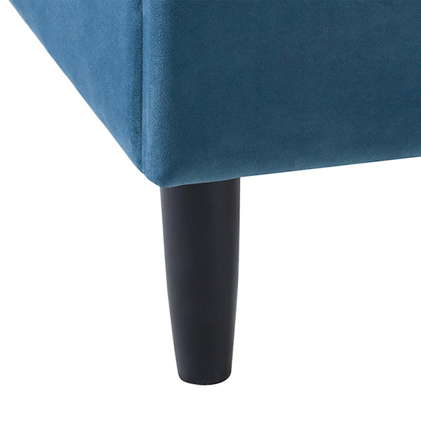 English Elm Jennifer Taylor Home - Aspen Vertical Tufted Queen Platform Bed Set In Luxurious Satin Teal Velvet For Modern Bedrooms B2719P238506