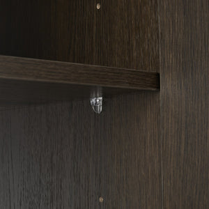 English Elm Galan 72 Inch Double Sink Vanity Fluted Wood Quartz Top Freestanding Bathroom Cabinet Oak,Smoke W1865S00229