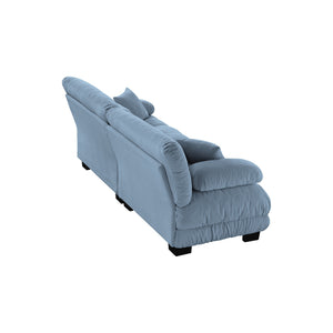 English Elm Cloud 2-Seater Chenille Sofa – Cozy Vintage Charm With Lumbar & Throw Pillows For Stylish Comfort W714S01079