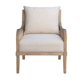 Martha Stewart Morgan Traditional Cane Accent Chair with Removable Back Cushion MT100-1203 Reclaimed Natural